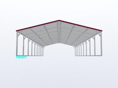 20x45x6 Vertical Roof Carport