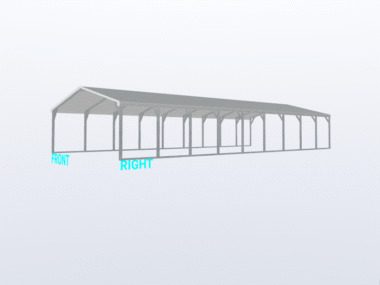 Keen's Buildings, 24x45x6 Carport, KBS-244506CP-REG