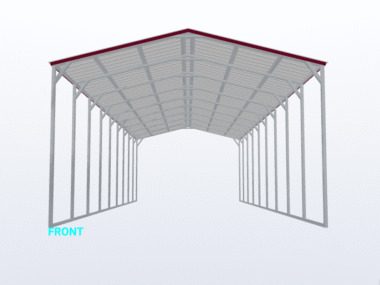 20x45x12 Vertical Roof Carport