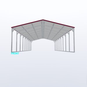 20x45x8 Vertical Roof Carport