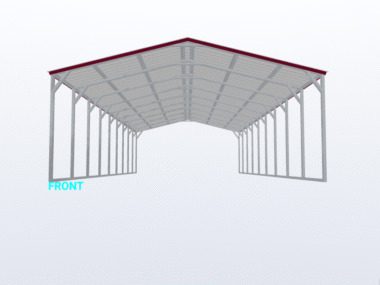 20x45x8 Vertical Roof Carport