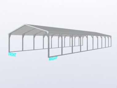 Keen's Buildings, 20x50x6 Carport, KBS-205006CP-REG