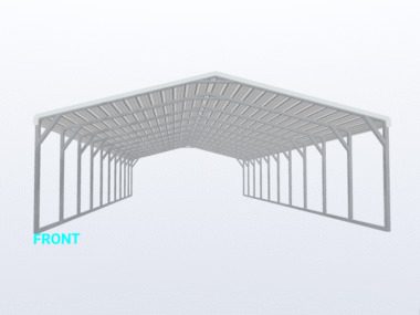 Keen's Buildings, 20x50x6 Carport, KBS-205006CP-REG