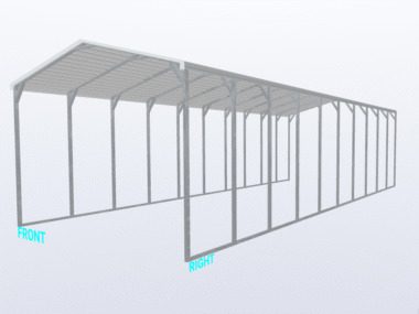 Keen's Buildings, 20x50x12 Carport, KBS-205012CP-REG