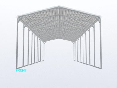 Keen's Buildings, 20x50x12 Carport, KBS-205012CP-REG