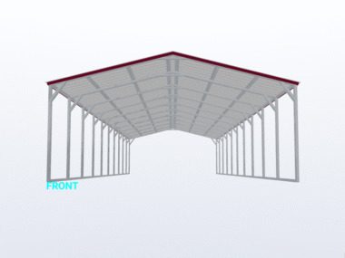 20x50x8 Vertical Roof Carport