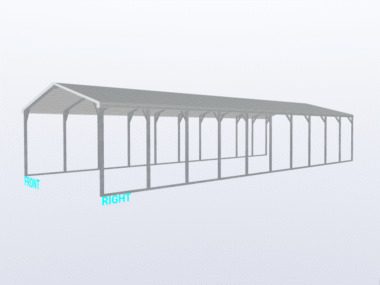 Keen's Buildings, 12x35x8 Carport, KBS-123508CP-REG