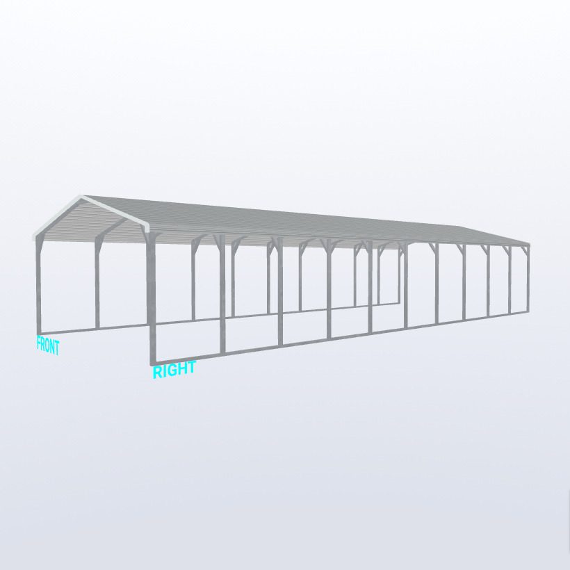 12X35X8 Carport Keen'S Buildings, 12X35X8 Carport, Kbs-123508Cp-Reg