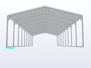 Keen's Buildings, 20x50x8 Carport, KBS-205008CP-REG