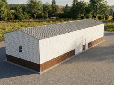 Keen's Buildings, 20x60x12 Metal Garage, KBG-1G206012-1D1W