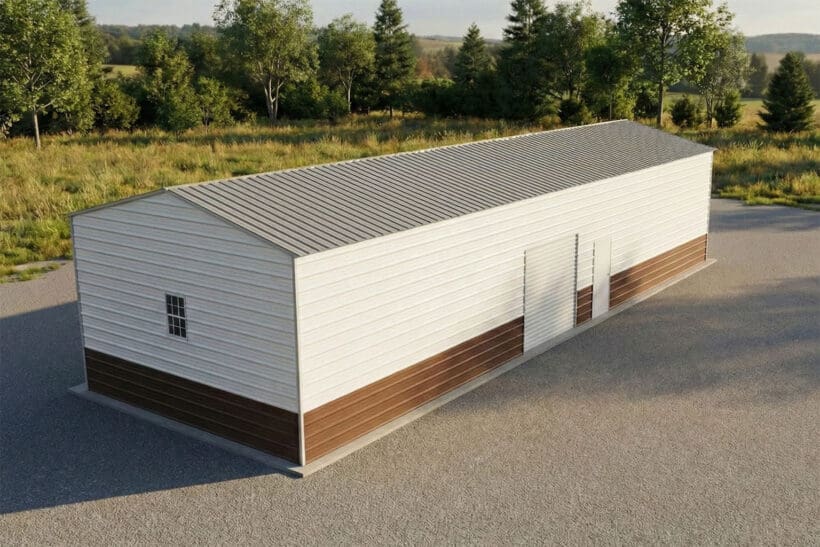 Keen'S Buildings, 20X60X12 Metal Garage, Kbg-1G206012-1D1W