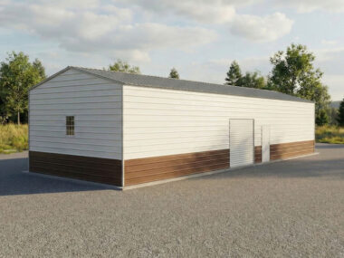 Keen's Buildings, 20x60x12 Metal Garage, KBG-1G206012-1D1W