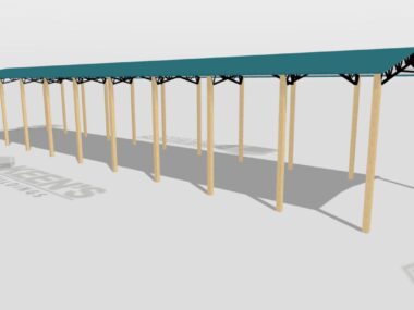 Keen's Buildings, 24' x 120' x 16' Open Pole Barn Installed, KPB-2412016-OP