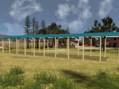 Keen's Buildings, 24' x 120' x 16' Open Pole Barn Installed, KPB-2412016-OP