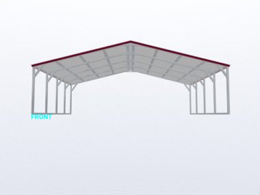 Keen's Buildings, 24x20x6 Vertical Roof Carport, KBS-242006CP-VER