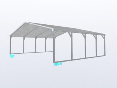 Keen's Buildings, 24x20x6 Carport, KBS-242006CP-REG