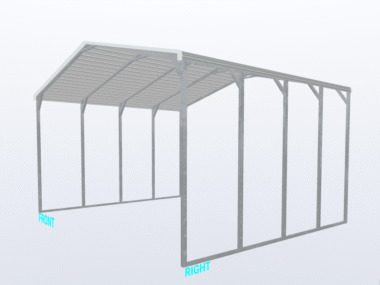 Keen's Buildings, 24x20x12 Carport, KBS-242012CP-REG