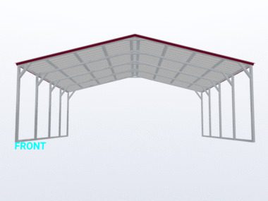 24x20x8 Vertical Roof Carport