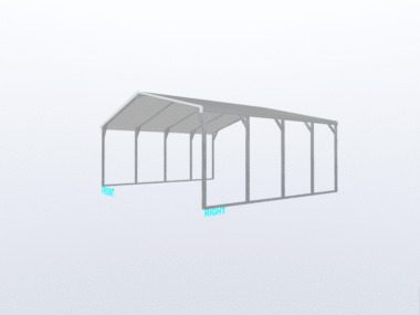 Keen's Buildings, 24x20x8 Carport, KBS-242008CP-REG