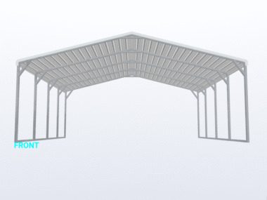 Keen's Buildings, 24x20x8 Carport, KBS-242008CP-REG