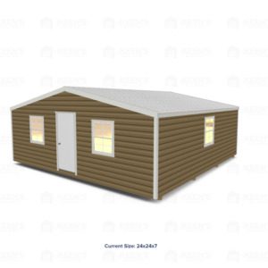 24x24 Shed w/ Gable Side Door