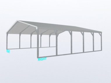 Keen's Buildings, 24x25x6 Carport, KBS-242506CP-REG