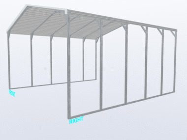 Keen's Buildings, 24x25x12 Carport, KBS-242512CP-REG