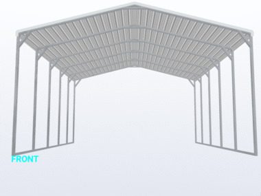 Keen's Buildings, 24x25x12 Carport, KBS-242512CP-REG