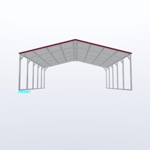 24x25x8 Vertical Roof Carport