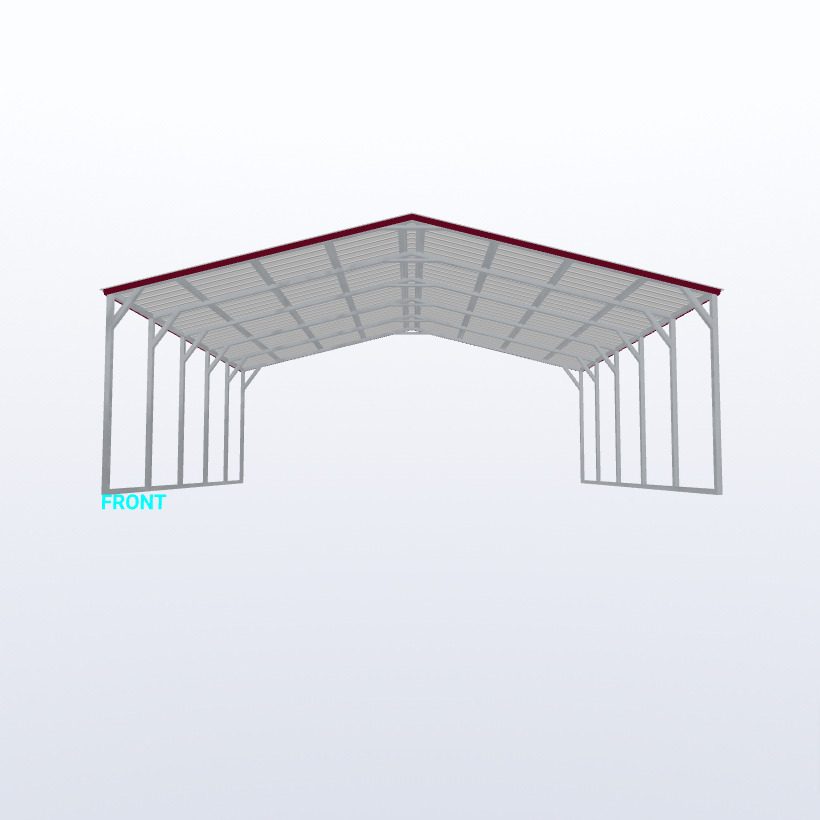 24X25X8 Vertical Roof Carport 24X25X8 Vertical Roof Carport Keen'S Buildings, 24X25X8 Vertical Roof Carport, Kbs-242508Cp-Ver