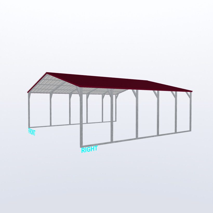24X25X8 Vertical Roof Carport 24X25X8 Vertical Roof Carport Keen'S Buildings, 24X25X8 Vertical Roof Carport, Kbs-242508Cp-Ver