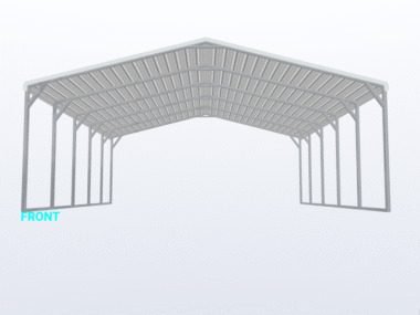 Keen's Buildings, 24x25x8 Carport, KBS-242508CP-REG