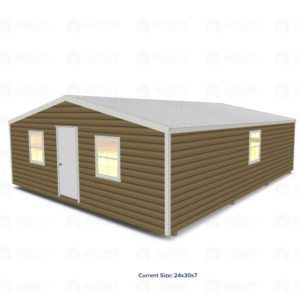 24x30 Shed w/ Gable Side Door