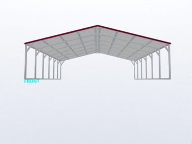 24x30x6 Vertical Roof Carport