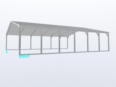 Keen's Buildings, 24x30x6 Carport, KBS-243006CP-REG