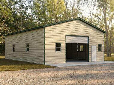 Keen's Buildings, 24x30x10 Metal Garage/ Workshop Installed, KBG-1G243010-1D6W