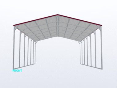 Keen's Buildings, 24x30x12 Vertical Roof Carport, KBS-243012CP-VER