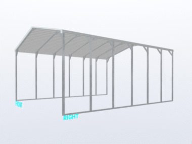Keen's Buildings, 24x30x12 Carport, KBS-243012CP-REG