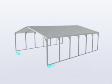 Keen's Buildings, 24x30x8 Carport, KBS-243008CP-REG