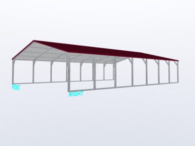 Keen's Buildings, 24x35x6 Vertical Roof Carport, KBS-243506CP-VER