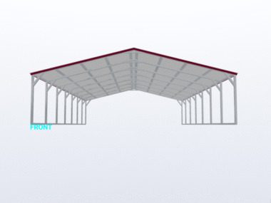 Keen's Buildings, 24x35x6 Vertical Roof Carport, KBS-243506CP-VER