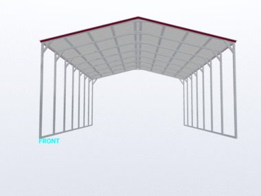 Keen's Buildings, 24x35x12 Vertical Roof Carport, KBS-243512CP-VER