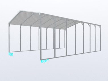 Keen's Buildings, 24x35x12 Carport, KBS-243512CP-REG