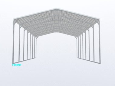 Keen's Buildings, 24x35x12 Carport, KBS-243512CP-REG