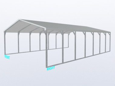 Keen's Buildings, 24x35x8 Carport, KBS-243508CP-REG
