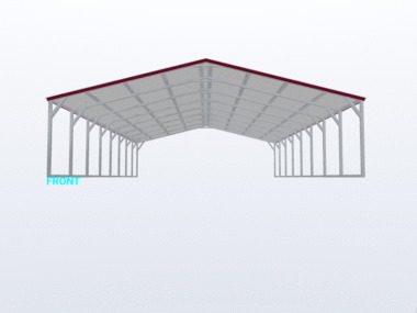 Keen's Buildings, 24x40x6 Vertical Roof Carport, KBS-244006CP-VER