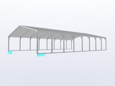 Keen's Buildings, 24x40x6 Carport, KBS-244006CP-REG