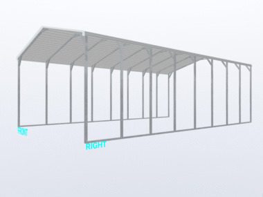 Keen's Buildings, 24x40x12 Carport, KBS-244012CP-REG