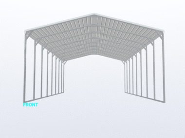 Keen's Buildings, 24x40x12 Carport, KBS-244012CP-REG