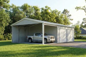 24x40x12 Metal Garage/Workshop Installed